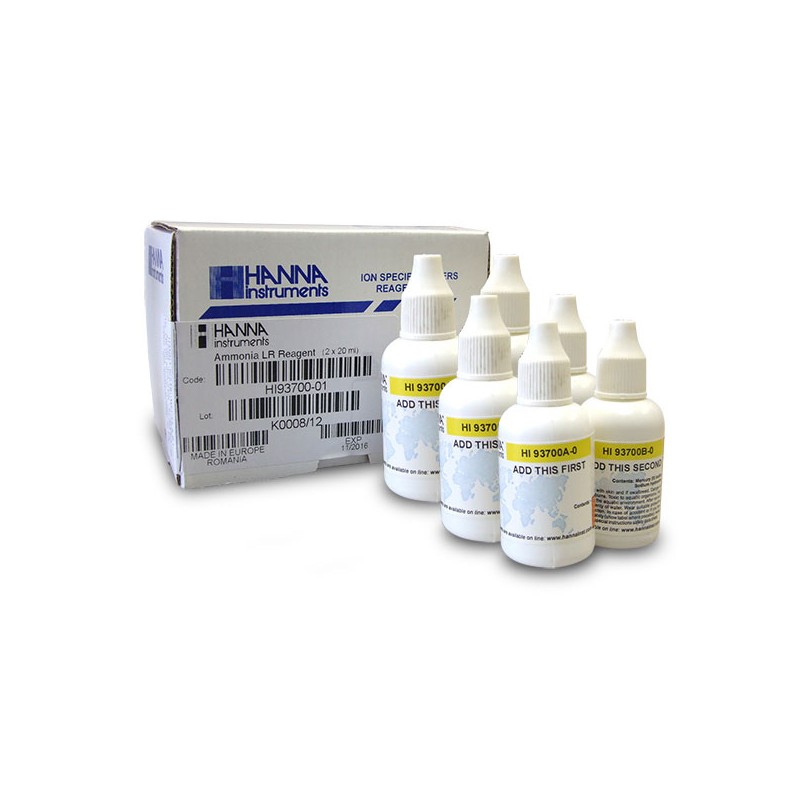 Hanna Instruments UK HI-93700-03 Reagents: 300 ammonia test HI-96700 Hanna Instruments UK HI-93700-03 Reagents: 300 ammonia test HI-96700