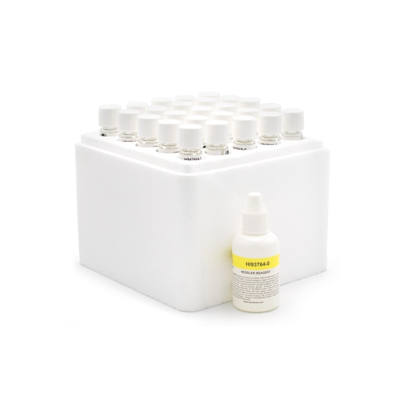 HANNA HI-94764A-25 Ammonia Reagent, Low Range, Nessler Method with Bar Code HANNA HI-94764A-25 Ammonia Reagent, Low Range, Nessler Method with Bar Code