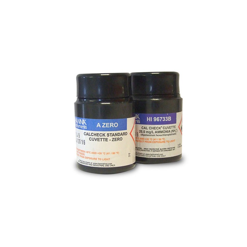 Hanna Instruments UK HI-96733-11 CalCheck standards for Ammonia HR, 0.0 and 25.0