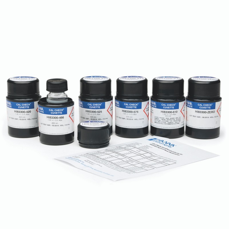 Hanna Instruments UK HI-83303-11 Calcheck cuvette kit for HI-83303 multiparameter photometer