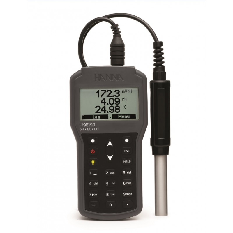 Hanna HI-98199 pH, EC, DO digital portable meter (pH electrode included only)