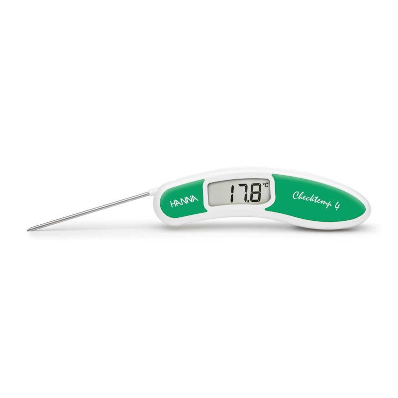 Hanna Instruments UK HI-151-4 High accuracy green folding thermometer for salad & fruit - Checktemp 4 food thermometer
