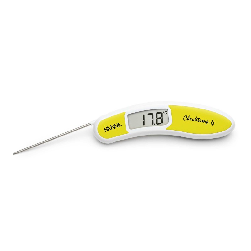 Hanna Instruments UK HI-151-3 High accuracy yellow folding thermometer for cooked meat - Checktemp4 food thermometer Hanna Instruments UK HI-151-3 High accuracy yellow folding thermometer for cooked meat - Checktemp4 food thermometer