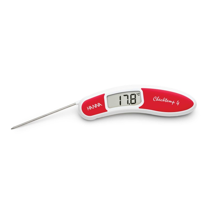 Hanna Instruments UK HI-151-1 High accuracy red folding thermometer for raw meat - Checktemp4 food thermometer