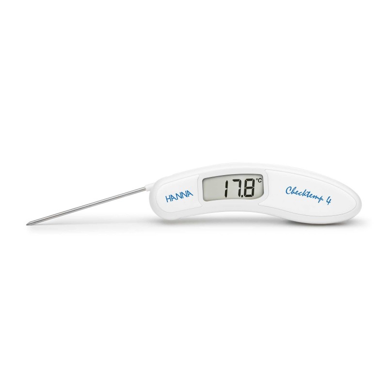 Hanna Instruments UK HI-151 High accuracy white folding thermometer for general use & dairy - Checktemp4® food thermometer
