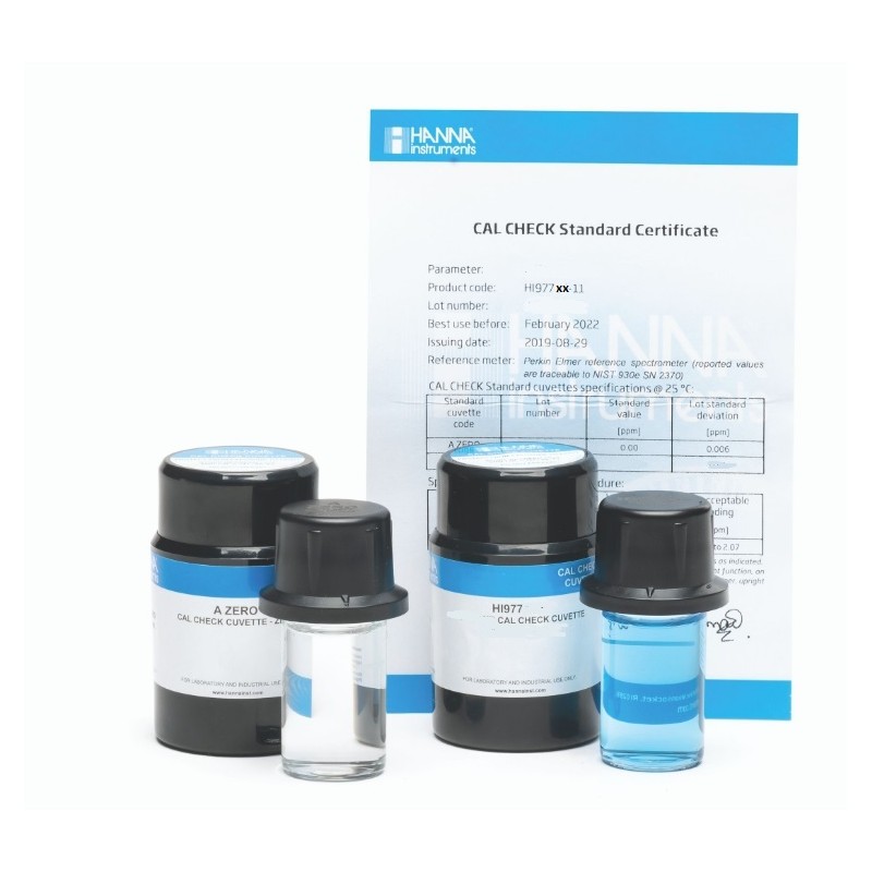 Hanna Instruments UK HI-97714-11 CAL Check™ standards for Cyanide, 0.0 and 0.100 ppm Hanna Instruments UK HI-97714-11 CAL Check™ standards for Cyanide, 0.0 and 0.100 ppm