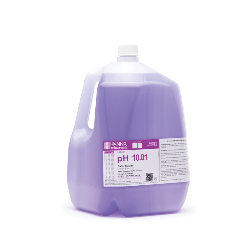 Hanna HI-7010/1G pH 10.01 Buffer Solution, 1 Gallon bottle