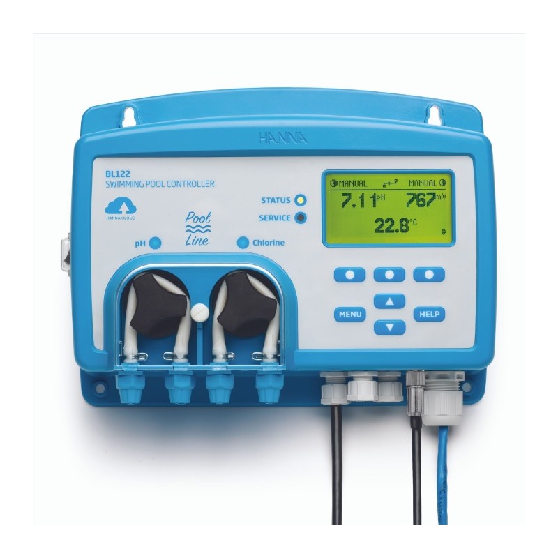 Hanna Instruments UK BL-122-10 Pool & spa controller with pH/ORP electrode, internet, and complete installation kit Hanna Instruments UK BL-122-10 Pool & spa controller with pH/ORP electrode, internet, and complete installation kit