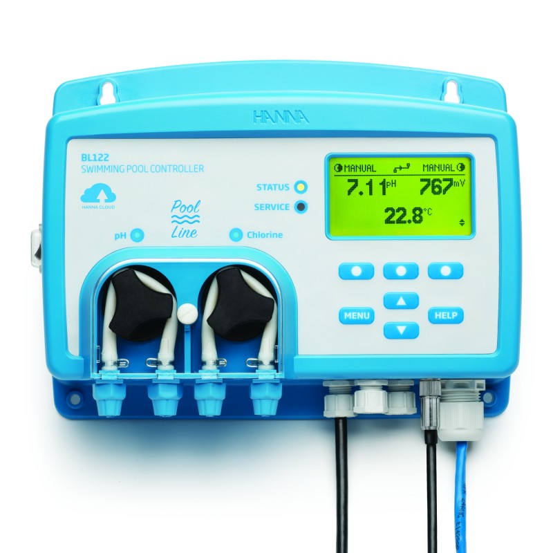 Hanna Instruments UK BL-122-20 Automatic Pool controller of pH and ORP with ethernet, flow cell