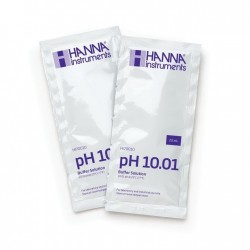 Hanna Instruments UK HI-70010C pH 10.01 Buffer Sachets,  25 x 20 mL sachets & certificate of analysis