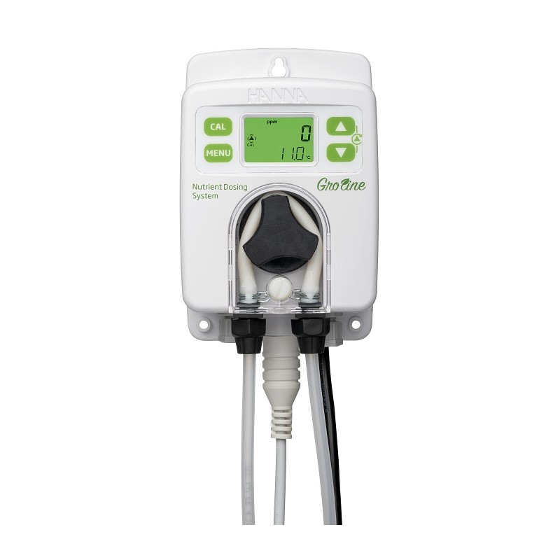 HI-981413-10 GroLine Nutrient dosing system with HI-30033 conductivity probe EC/TDS/Temp & in-line mounting kit