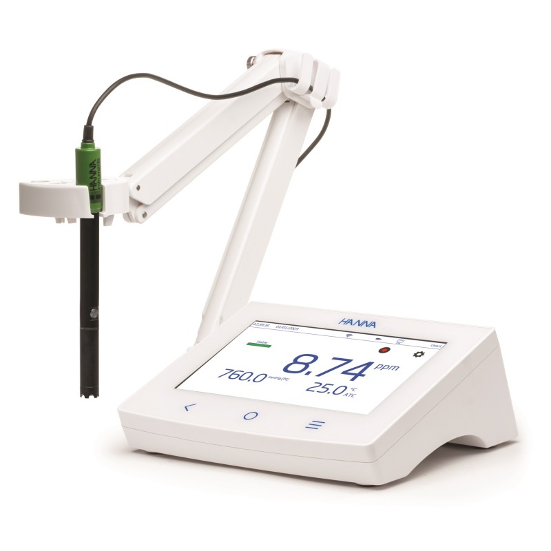 HI-6421P-02 Advanced Dissolved Oxygen Benchtop Meter with HI-764833 Polarographic DO Probe