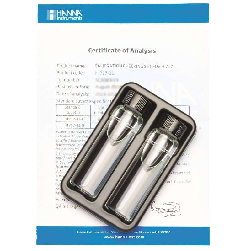 HI-717-11 Phosphate HR Checker HC calibration checking set (0.0 and 30.0 ppm (mg/L)