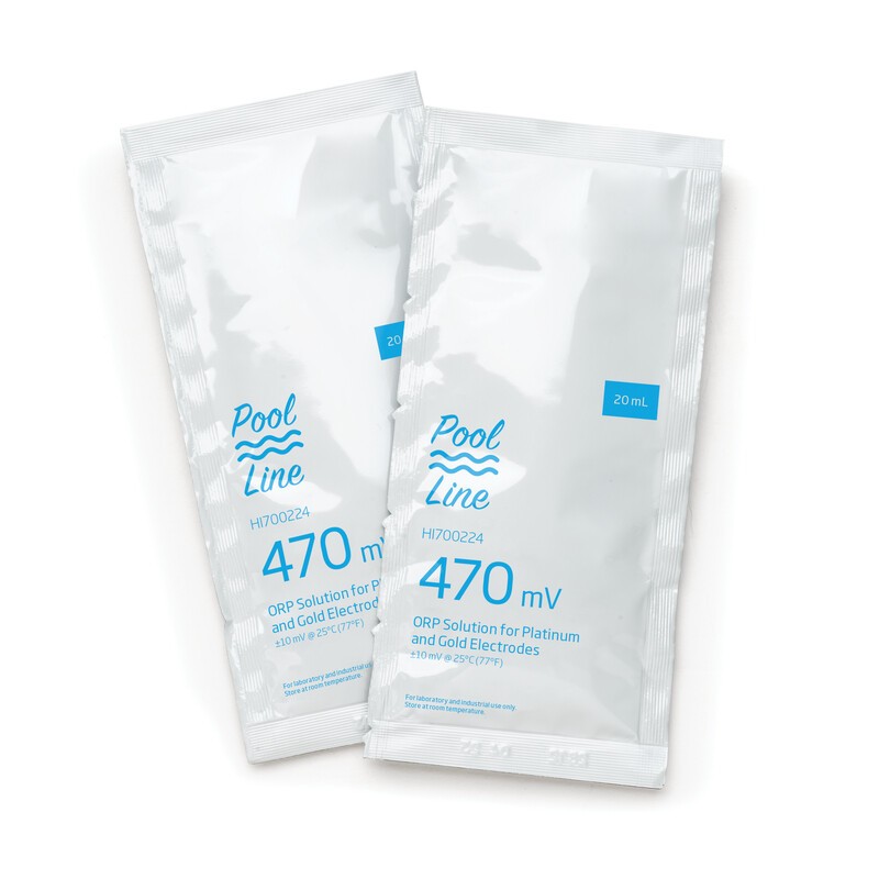 HI-700224P Pool Line ORP Test Solution 470mV - 25 x 20mL sachets HI-700224P Pool Line ORP Test Solution 470mV - 25 x 20mL sachets
