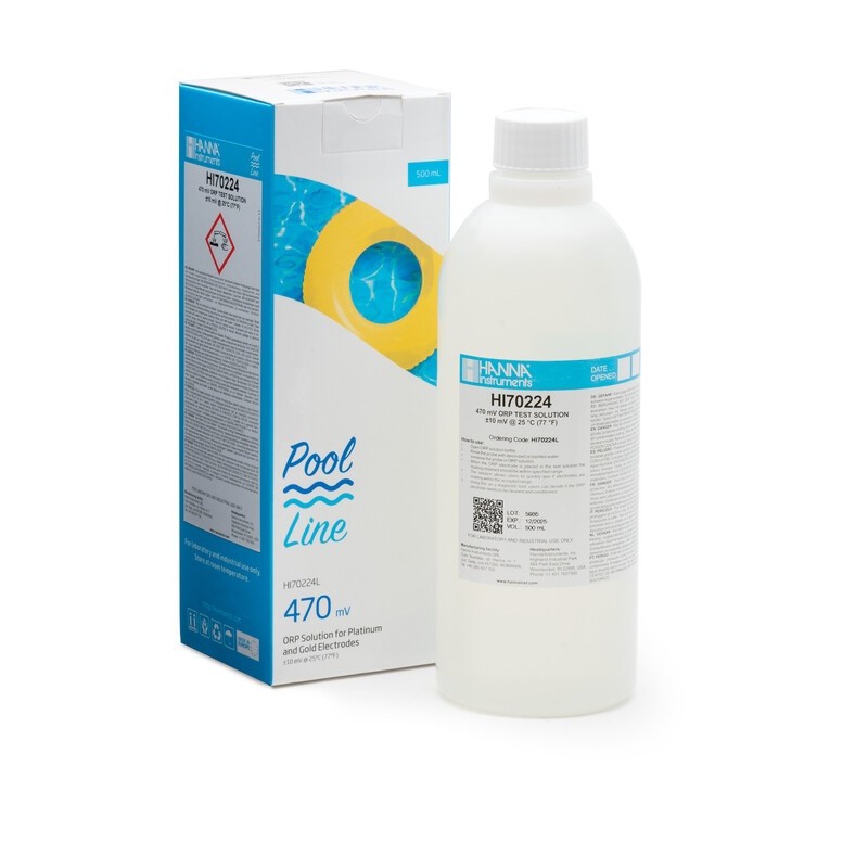 HI-70224L Pool Line ORP Test Solution 470mV 500ml bottle
