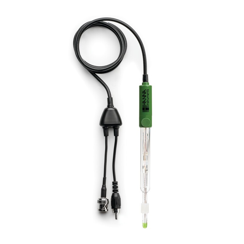 Hanna Instruments UK HI-1048Y pH and Temperature Electrode with Clogging Prevention System, BNC and RCA Connector