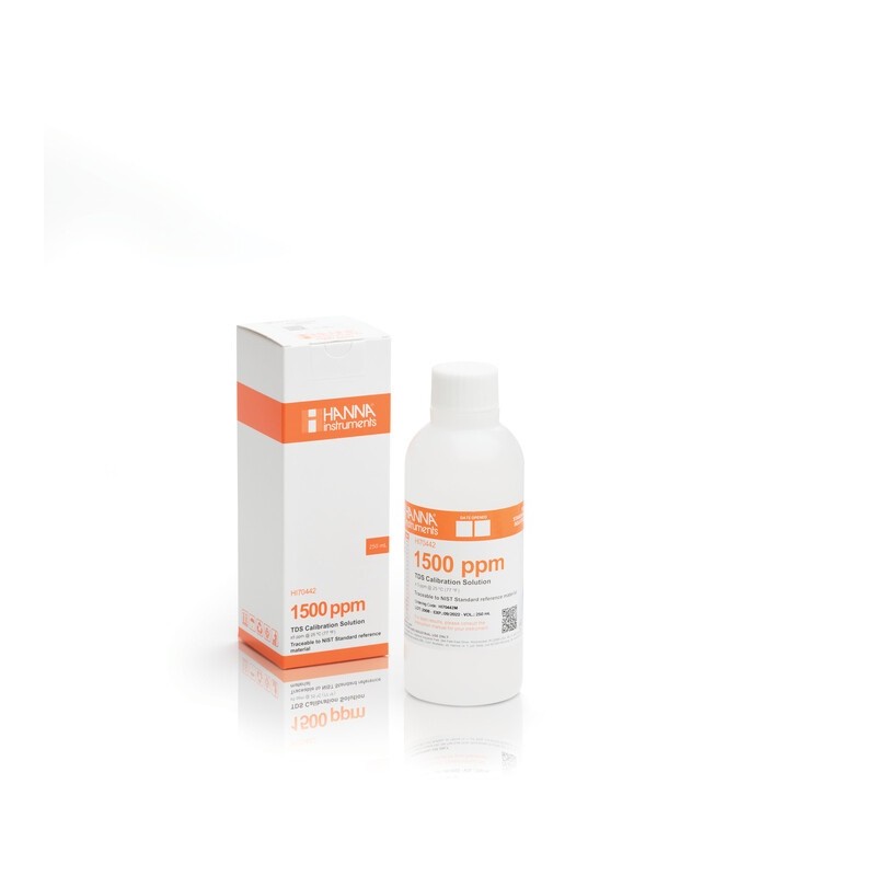 HI-70442M 1500 mg/L (ppm) TDS Calibration Solution, 250 mL bottle HI-70442M 1500 mg/L (ppm) TDS Calibration Solution, 250 mL bottle