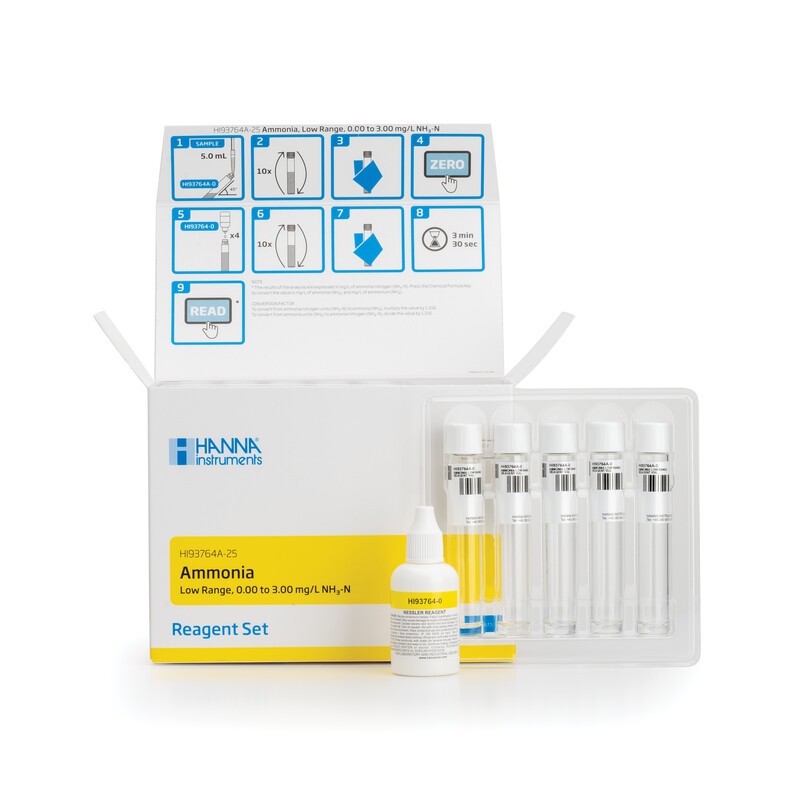 Hanna Instruments UK HI-93764A-25 Ammonia Low Range Reagent, Nessler Method Hanna Instruments UK HI-93764A-25 Ammonia Low Range Reagent, Nessler Method