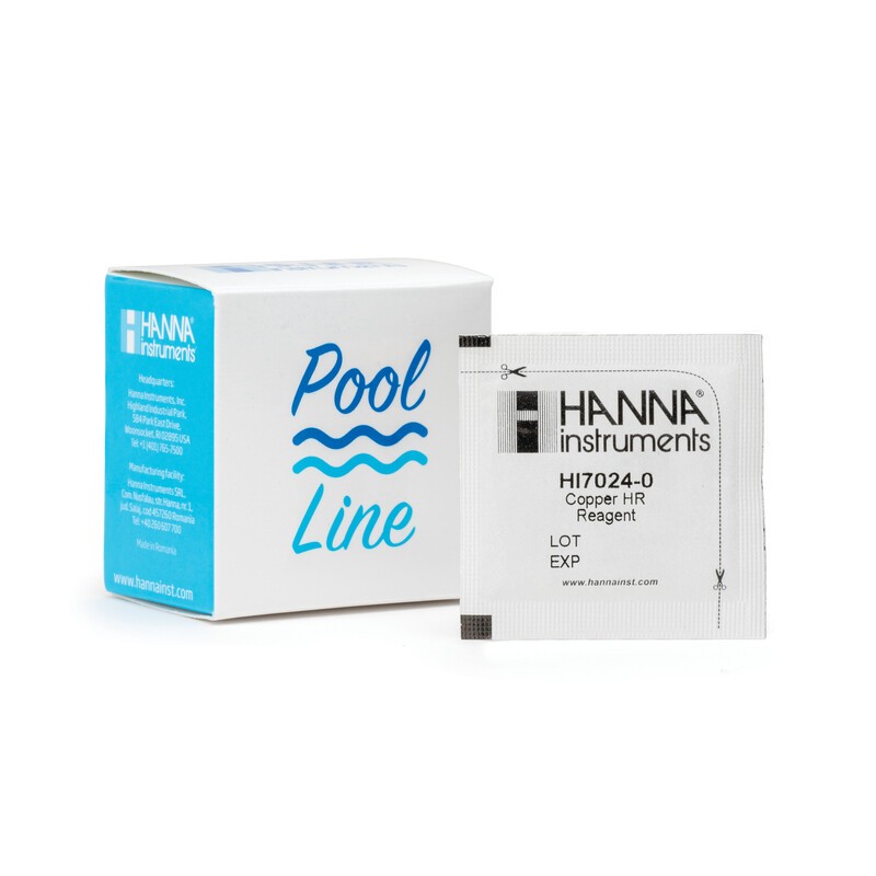 HI-7024-25 Pool Line Reagents for Copper High Range - 25 tests HI-7024-25 Pool Line Reagents for Copper High Range - 25 tests