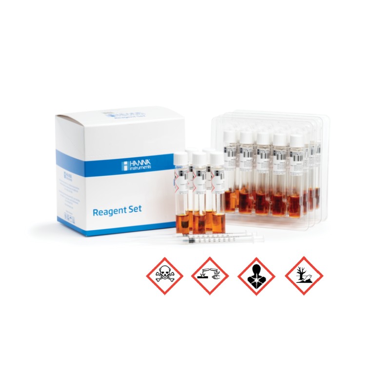 HI-94754B-25 COD Medium Range Reagents, EPA approved Dichromate Method with Bar Code HI-94754B-25 COD Medium Range Reagents, EPA approved Dichromate Method with Bar Code