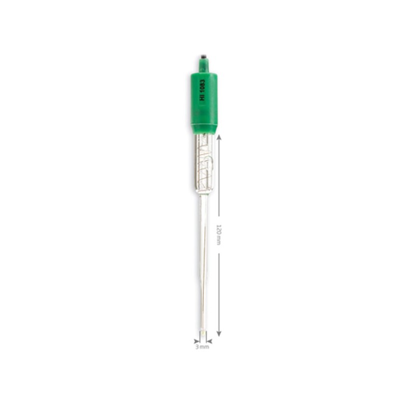 Hanna HI-1083P pH Electrode for Small Sample Sizes, BNC Connector and Pin Hanna HI-1083P pH Electrode for Small Sample Sizes, BNC Connector and Pin