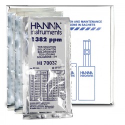 Hanna HI-70032P 1 382 mg/L (ppt) TDS Calibration Solution, x 25 Sachets 