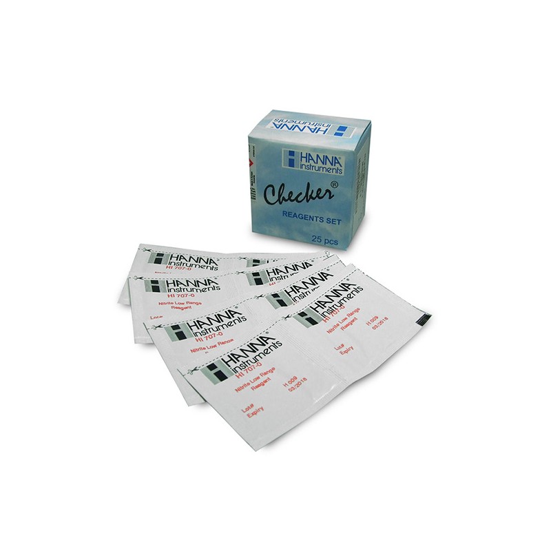 HANNA HI-707-25 Nitrite Low Range Checker (0-999 ppb) spare reagent 25 tests HANNA HI-707-25 Nitrite Low Range Checker (0-999 ppb) spare reagent 25 tests