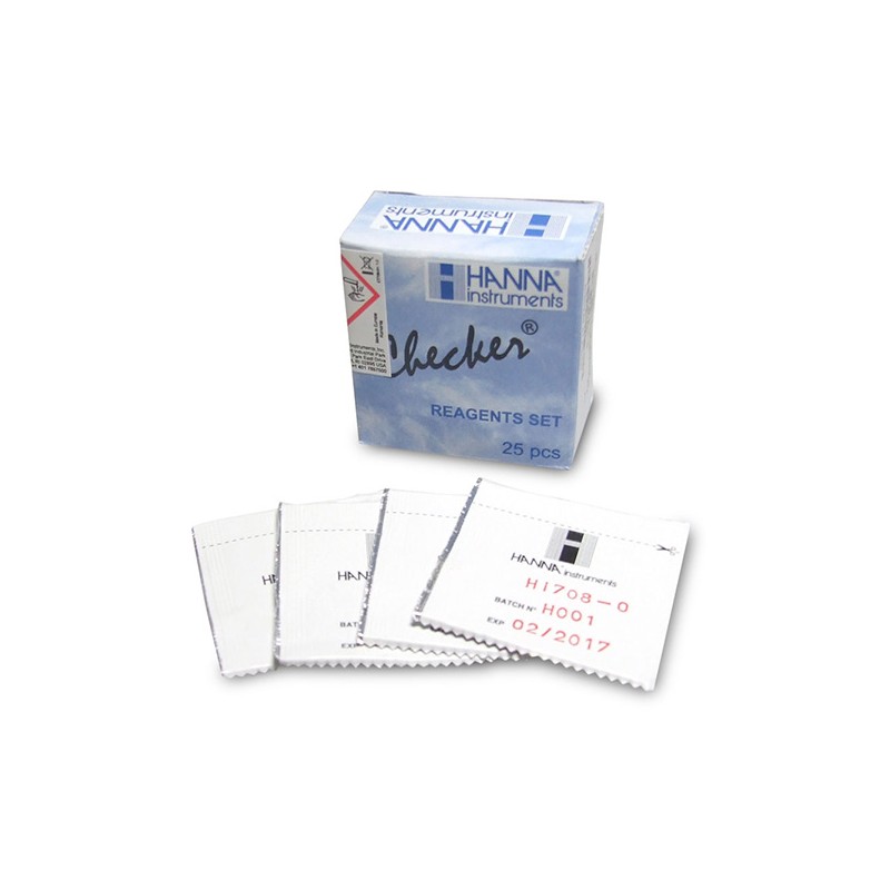HANNA Instruments UK HI-708-25 Reagents for HI-708 Pocket Checker HANNA Instruments UK HI-708-25 Reagents for HI-708 Pocket Checker