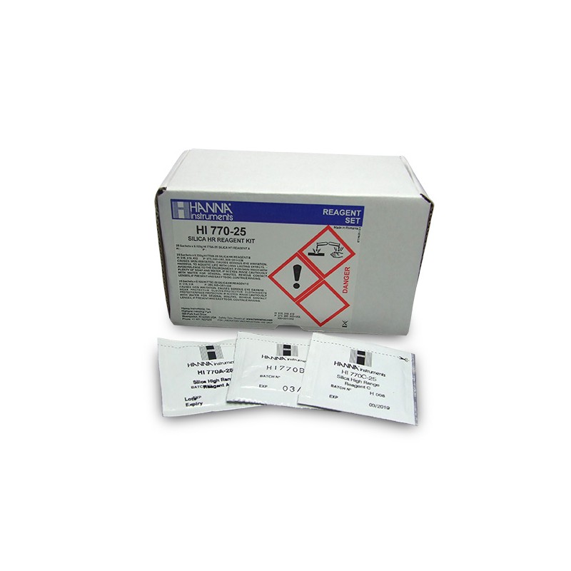 HANNA Instruments UK HI-770-25 Silica HR Checker HC reagents for 25 tests (Silica HR)