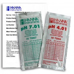 Hanna HI-77400C pH Combination Buffer Solution Kit 4.01 & 7.01 with Certificate of Analysis