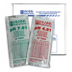 Hanna HI-77400P pH Combination Buffer Solution Kit 4.01 & 7.01 5 x 5 20ml sachets 